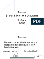 Beams Shear & Moment Diagrams: E. Evans 2/9/06