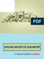 Ground Water or Sub-water