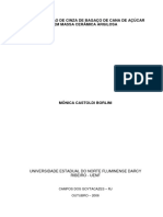 Incorporação de Cinza de Bagaço de Cana de Açúcar - Borlini 2006