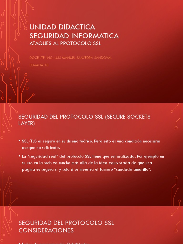 Vulnerabilidades del Protocolo SSL | PDF | Transport Layer Security ...