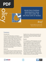 Brief: Projecting Ethiopian Demographics From 2012-2050 USING THE Spectrum Suite of Models