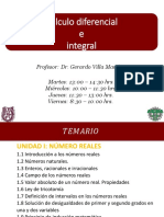 Temario, Evaluación - Cálculo Diferencial e Integral 1AM3 - 2018 - 1