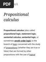 Propositional Calculus