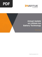 Annual Update On Lithium-Ion Battery Technology White Paper by Inventus Power