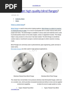 How to Get High Quality Blind Flanges