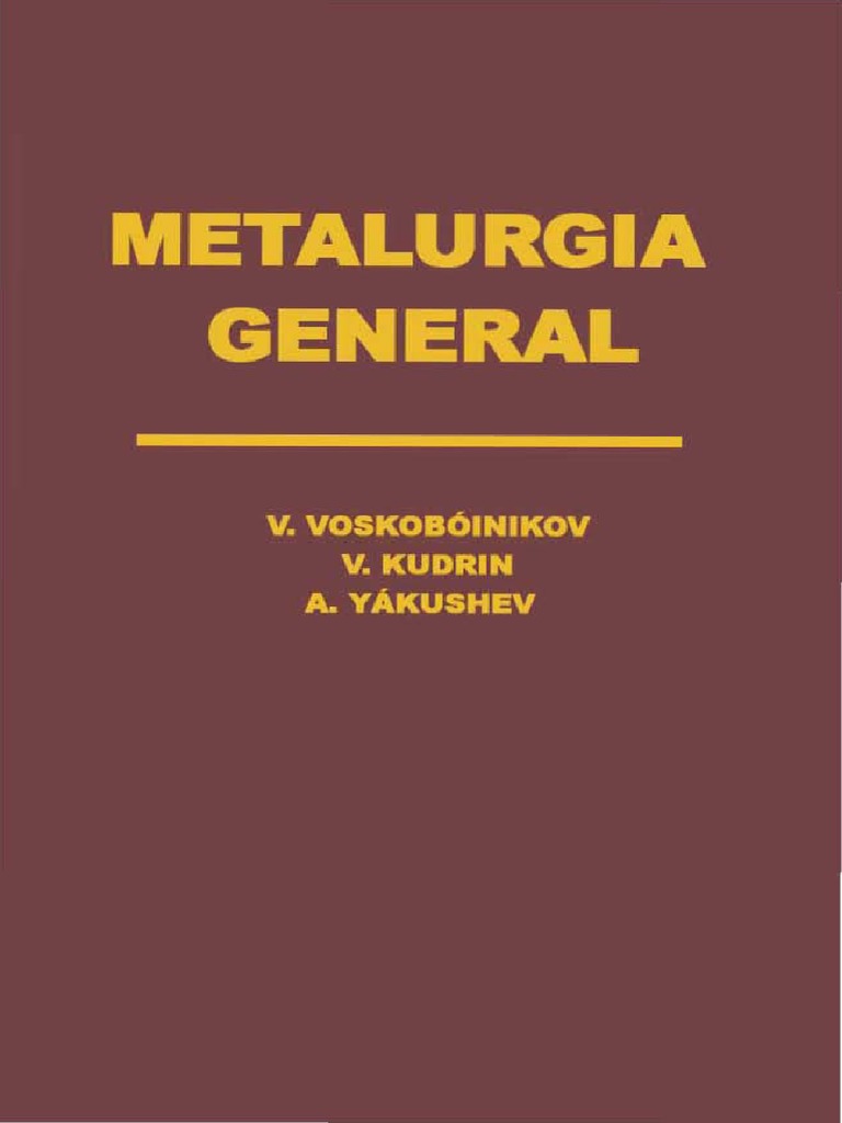 Metalurgia General Pdf Chemical Substances Materials