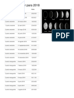 Calendario Lunar para 2018