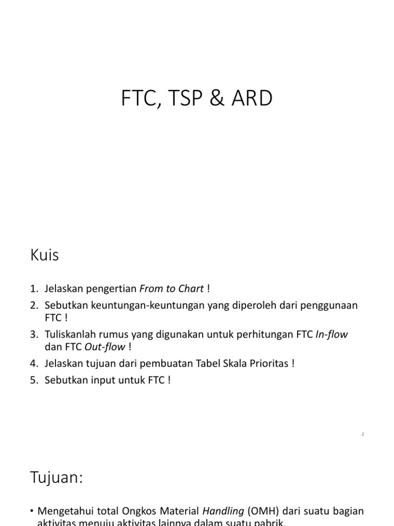 Rumus dan Manfaat FTC dan TSP | PDF | Metode & Bahan Ajar | Komputer