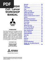 Mitsubishi Colt / Lancer Workshop Manual: Foreword