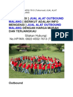 Jual Alat Outbound Malang