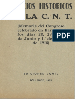 Comicios Históricos de La CNT (Memoria Del Congreso de Barcelona de 1918) (Anarquismo en PDF)