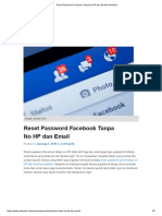 Reset Password Facebook Tanpa Email dan HP