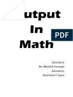 Output in Math: Submitted To: Submitted by