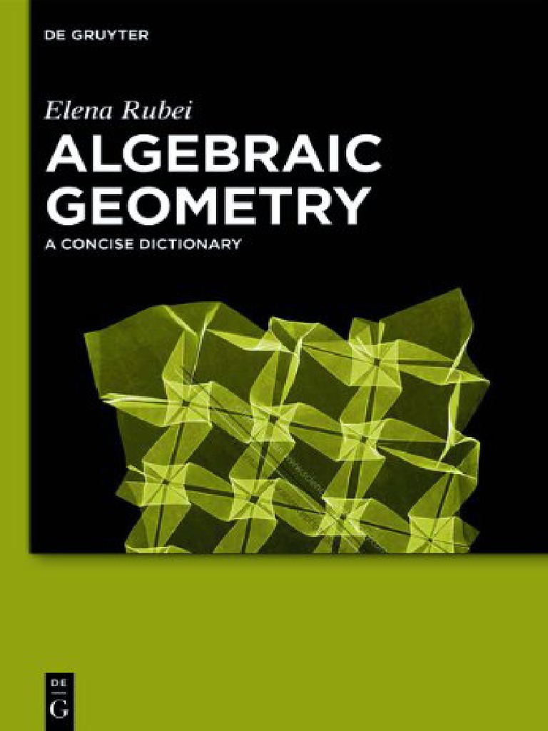 Algebraic Geometry A Concise Dictionary PDF Differentiable