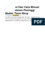 Testimoni Dan Cara Minum Susu Kalsium Peninggi Badan Tiens NHCP