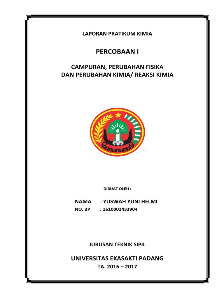 Contoh Laporan Tugas Sekolah