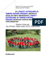 Paket Outbound Di Taman Safari Prigen