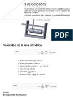 Cálculos de Las Velocidades Leva Cilíndrica