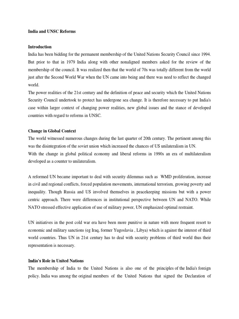TMP - 21264-UNSC Reforms INdia1777048973 | PDF | United Nations ...