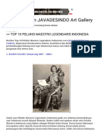 Dunia Lukisan Javadesindo Art Gallery Top 10 Pelukis Maestro Legendaris Indonesia