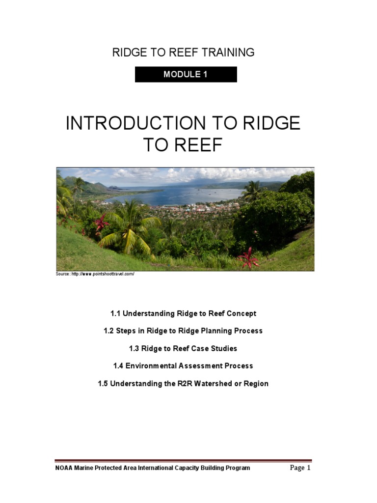 Ridge to Reef Management Training | PDF | Coral Reef | Environmental ...