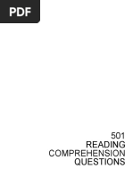 501 Reading Comprehension Practice Pdf Reading Comprehension Reading Process