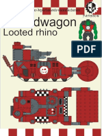 Warhammer 40K - Looted Rhino Paper Model