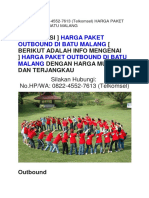 Harga Paket Outbound Di Batu Malang