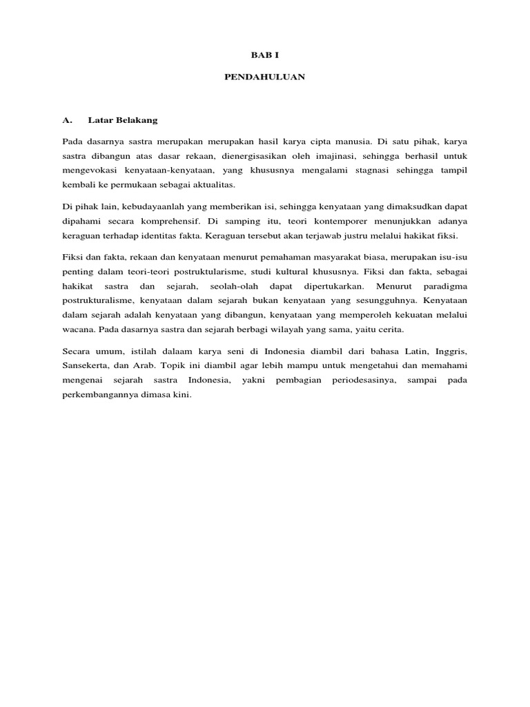 PERIODESISASI SASTRA ANGKATAN 50
