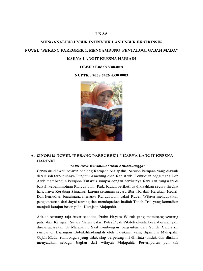 Unsur Intrinsik Novel Sunda Cerpen