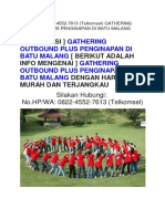 Gathering Outbound Plus Penginapan Di Batu Malang