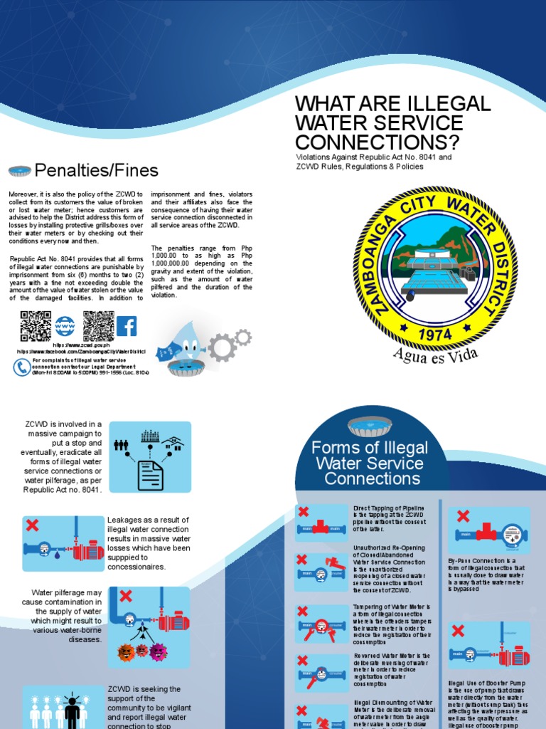 What Are Illegal Water Service Connections? PDF Fine (Penalty