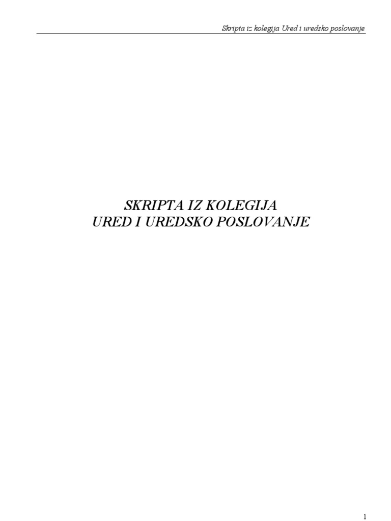 Skripta UIUP | PDF