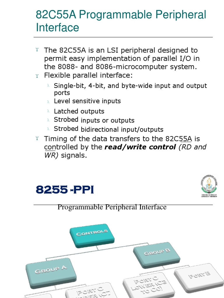 82C55A Programmable Peripheral Interface | PDF | Input/Output | Digital ...