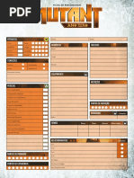 Mutant Ano Zero Ficha Personagem