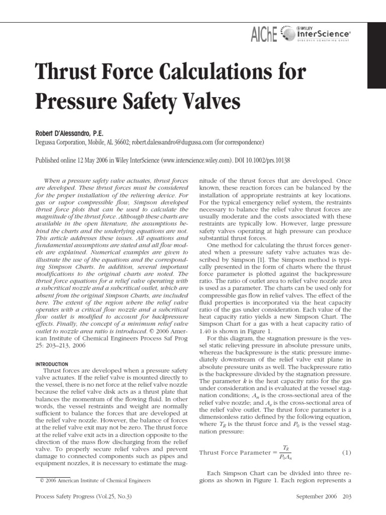 Thrust Force Calculations For Pressure S PDF PDF Nozzle Gases