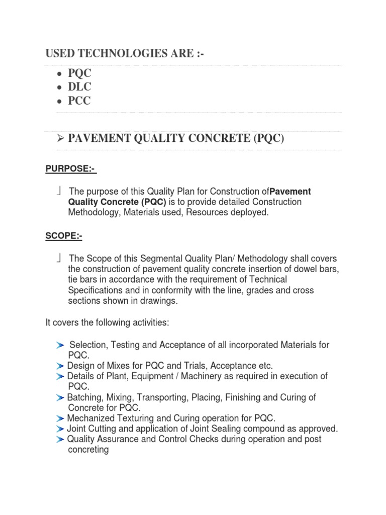 Pavement Quality Concrete Construction Guide | PDF | Construction ...