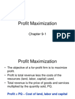 Profit Maximization: Chapter 9-1