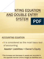 Accounting Equation and Double Entry System3
