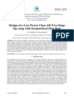 Design of A Low Power Class AB Two-Stage Op-Amp With Symmetrical Slew Rate