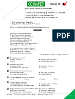 Subiect Si Barem LimbaRomana EtapaI ClasaIV 14-15 PDF