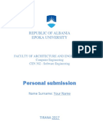 Personal Submission Template