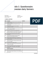 Appendix 3. Questionnaire For Indonesian Dairy Farmers: 1. General Questions