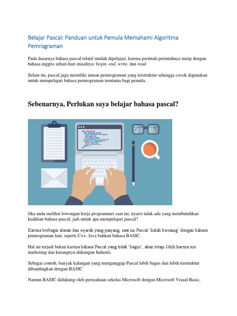 Panduan Belajar Bahasa Pascal untuk Pemula | PDF | Komputer | Teknologi ...