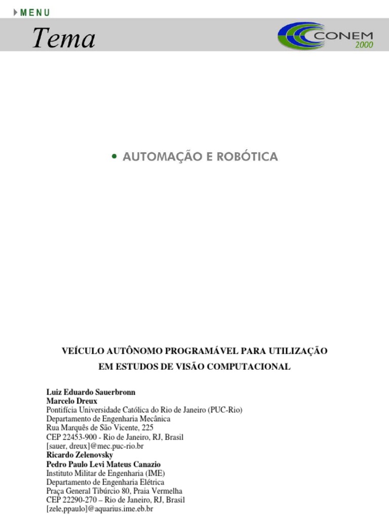 Auto Macao | PDF | Inicialização (Informática) | Robô
