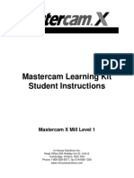 Student Instructions Mastercam X Mill Level 1.pdf