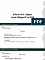 Información Exógena 2016