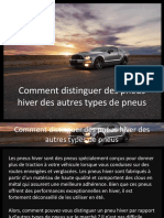 Comment Distinguer Des Pneus Hiver Des Autres Types de Pneus