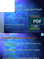 Chapter 1: (Part 2) : The Foundations: Logic and Proofs: Propositional Equivalence