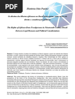 Os Direitos Dos Libertos Africanos No Brasil Oitocentista